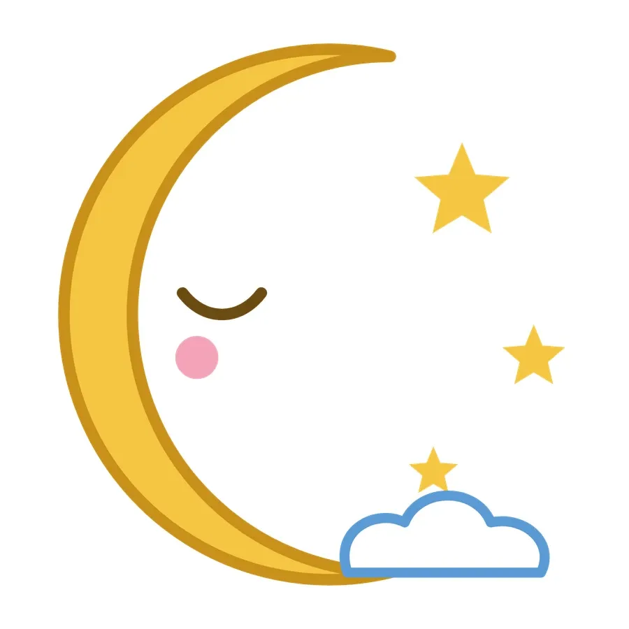 Sleepy moon artwork
