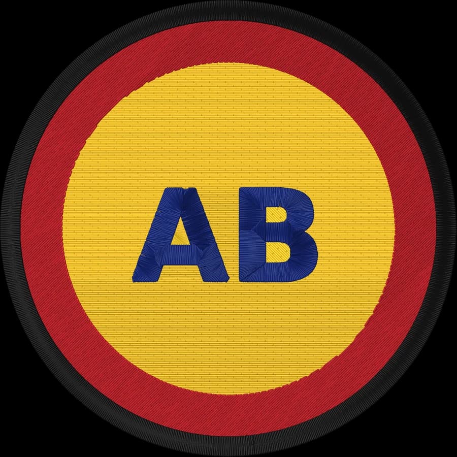 Logo stitched as embroidery