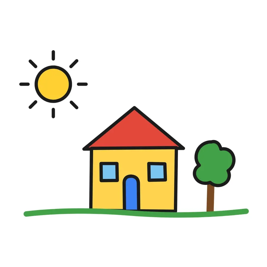Original child's drawing artwork