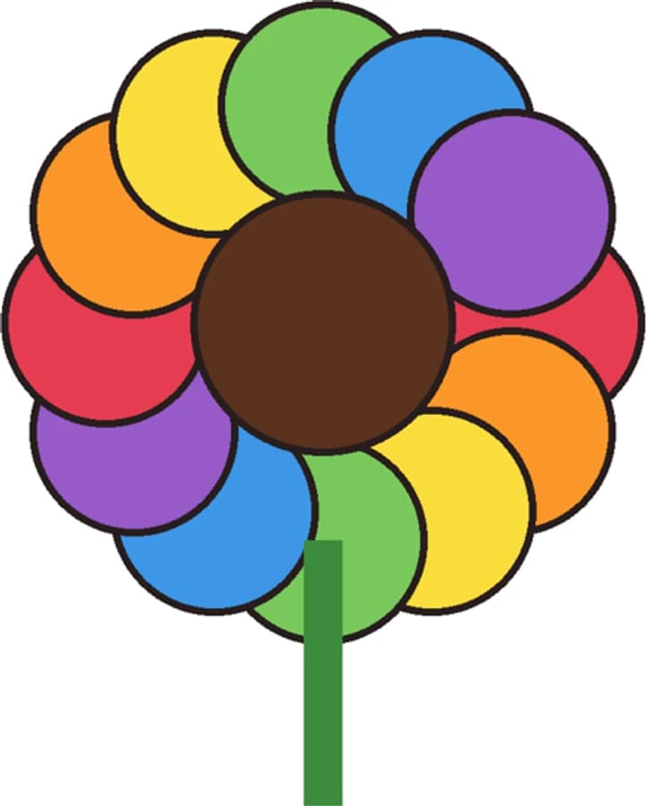 Original flower clip art artwork